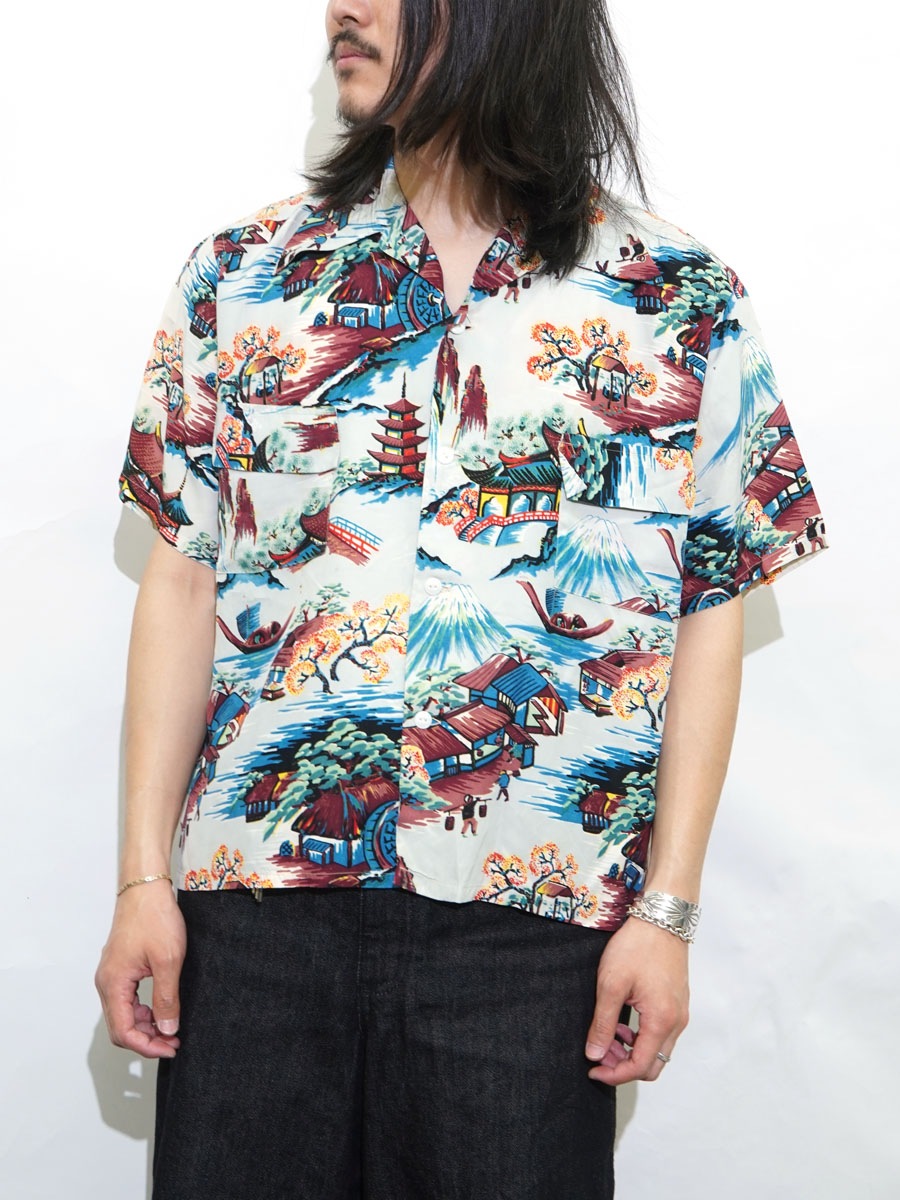 50’s Japanese Hawaiian vintage 50'S～ JAPANESE PATTERN RAYON HAWAIIAN SHIRT (APPROX.MEDIUM) | NEW
