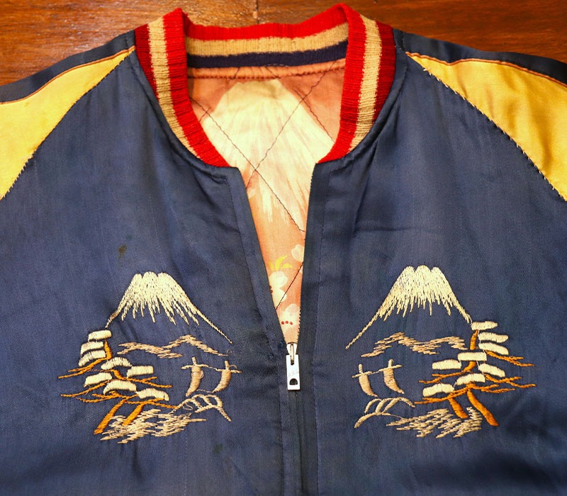 1950s PRINT SOUVENIR JACKET , Size XS