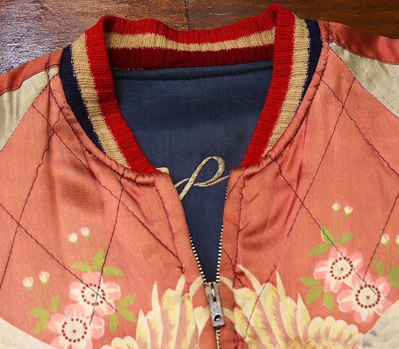 1950s PRINT SOUVENIR JACKET , Size XS