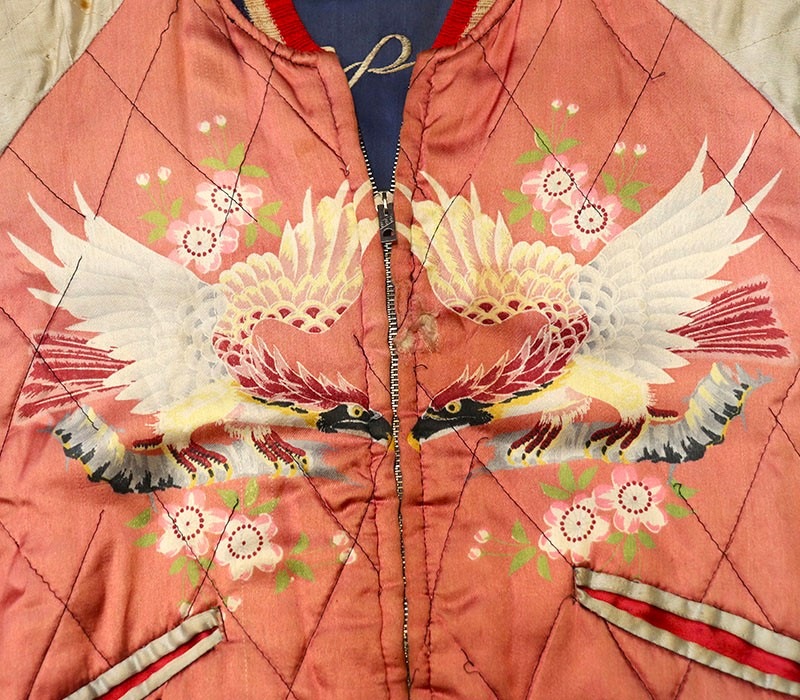 1950s PRINT SOUVENIR JACKET , Size XS