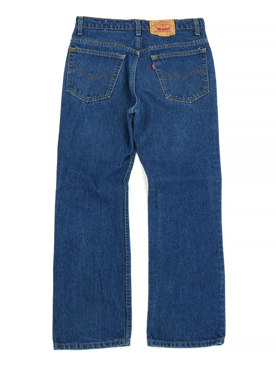 80'S LEVI'S 517 BLUE JEANS WITH RED TAB (SIZE. W34 L30) MADE IN
