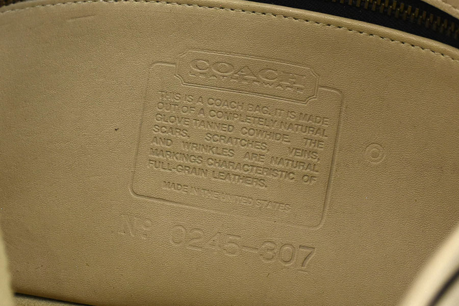 COACH レザー ショルダーバッグ ライトベージュ USA製 | NEW ITEM 