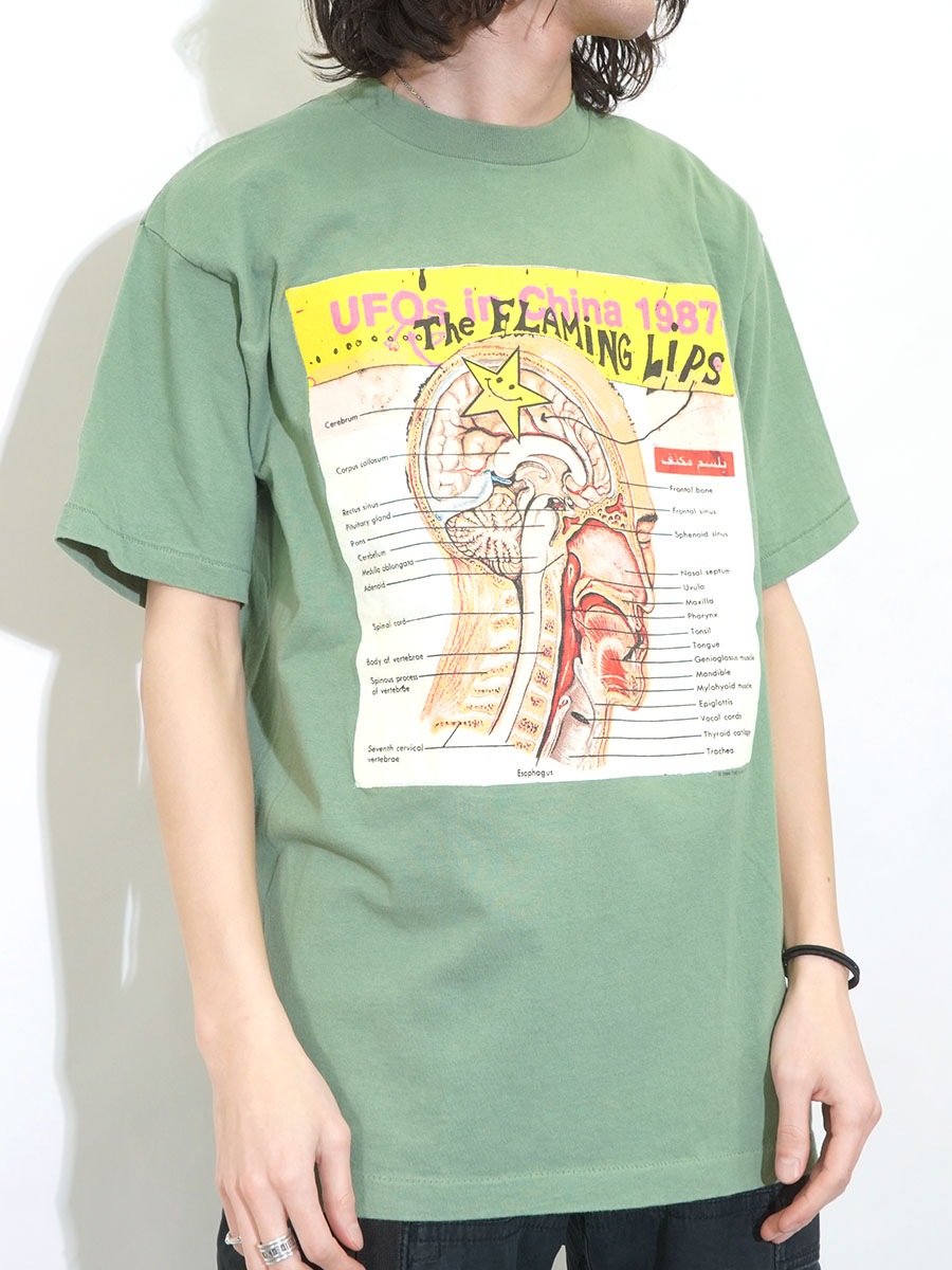 90'S GIANT THE FLAMING LIPS ''UFOS IN CHINA 1987'' T SHIRT (SIZE