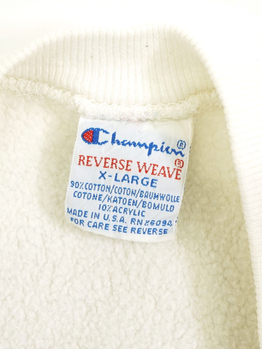 90'S CHAMPION REVERSE WEAVE ''OHIO STATE'' OLD ENGLISH WHITE (SIZE