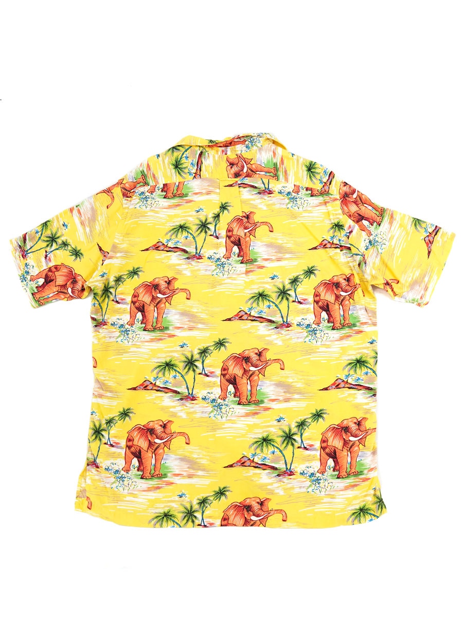 Sサイズ ralph lauren レーヨン ハワイアン シャツ ラルフローレン エレファント柄 S/S ビスコースレーヨン