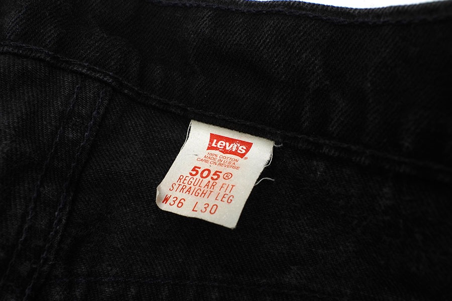 90's Levi's 505 オレンジタブ ブラック デニムパンツ 表記(36x30