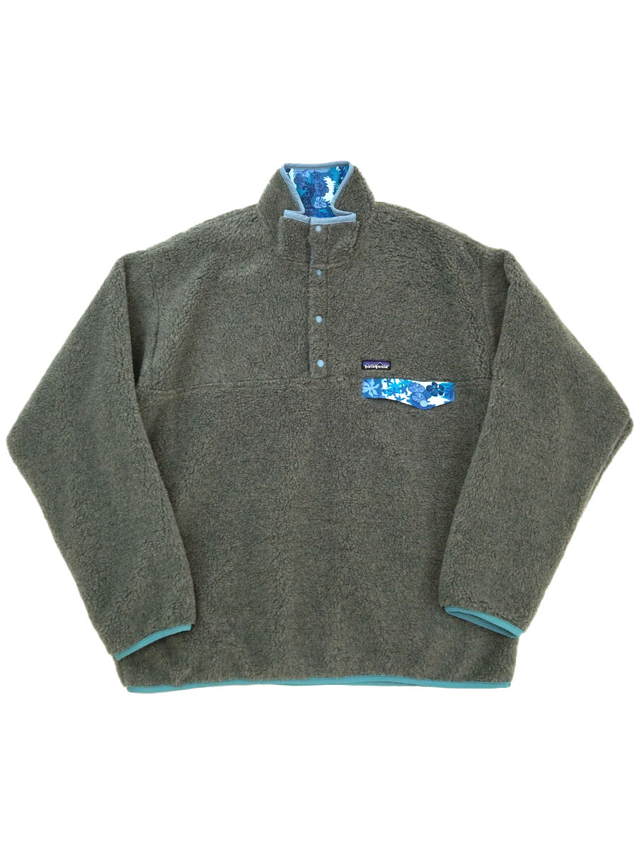 08 パタゴニア リバーシブルスナップTプルオーバー ボタニカル総柄x