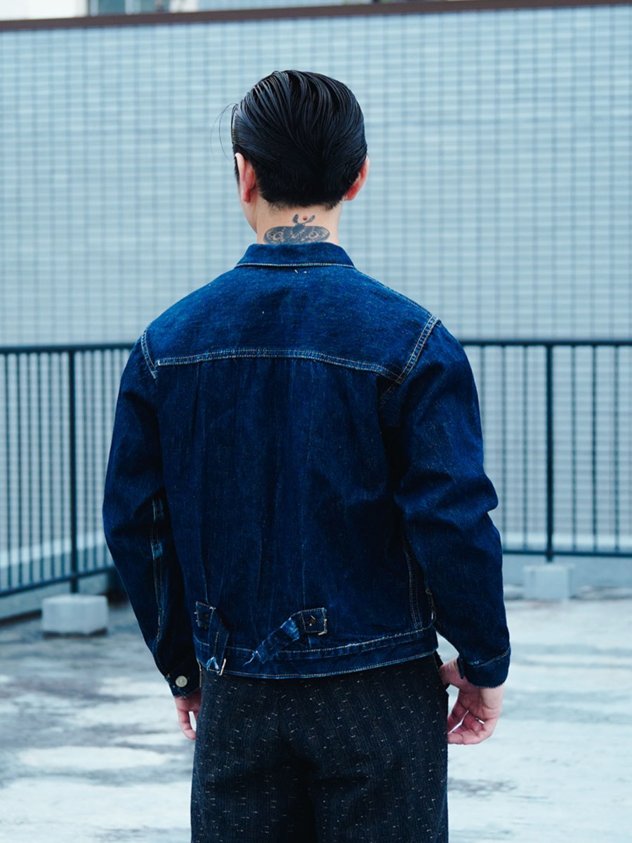 40's Levi's 506XX デニムジャケット 濃紺 極上雰囲気 針差しバックル オールイエロー 1947モデル 実寸(40位)