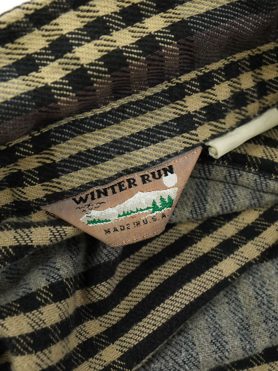 80'S WINTER RUN FLANEL SHIRT (APPROX. XX LARGE) MADE IN USA