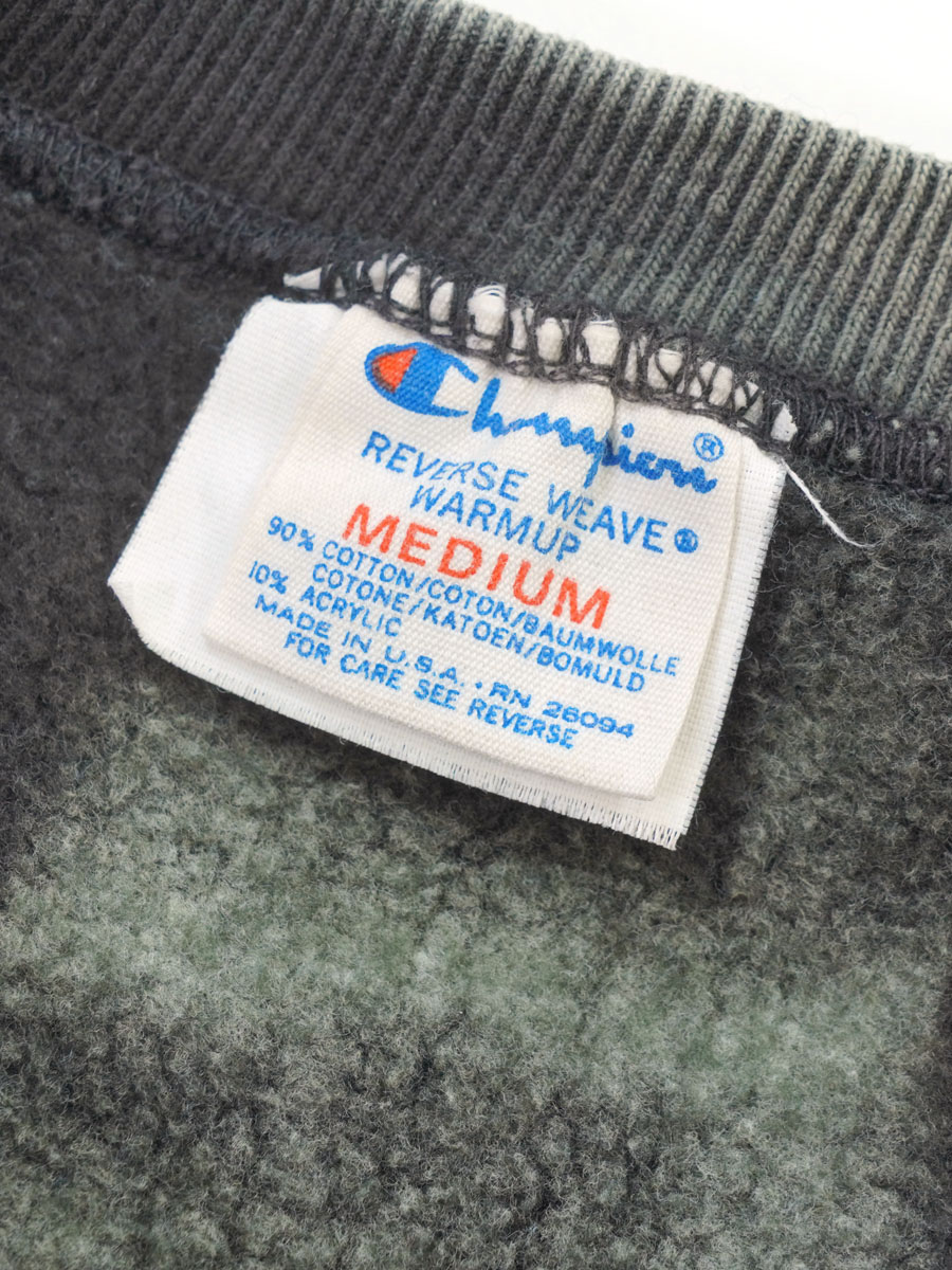 80'S CHAMPION REVERSE WEAVE SCRIPT LOGO BLACK FADE (SIZE.MEDIUM