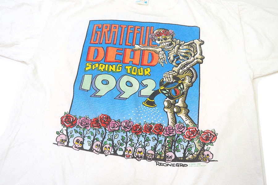 90'S TECT GRATEFUL DEAD ''SPRING TOUR 1992'' T SHIRT WHITE (SIZE