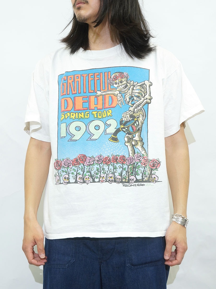 90'S TECT GRATEFUL DEAD ''SPRING TOUR 1992'' T SHIRT WHITE (SIZE