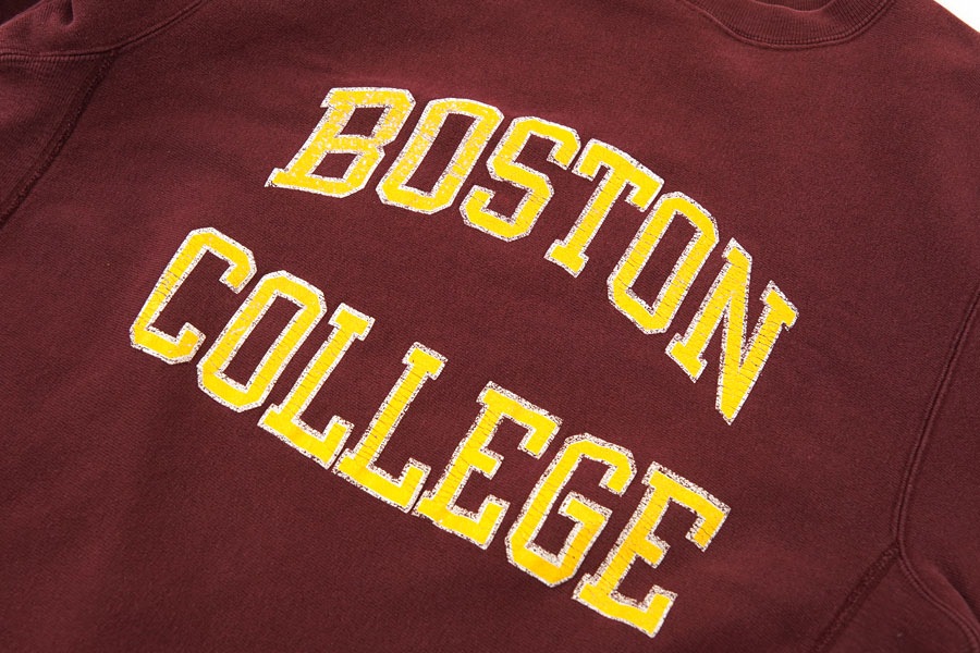 80's プリントタグ チャンピオンRW ''BOSTON COLLEGE'' 表記(L) USA製