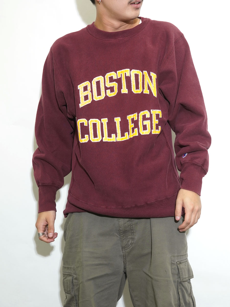80's プリントタグ チャンピオンRW ''BOSTON COLLEGE'' 表記(L) USA製