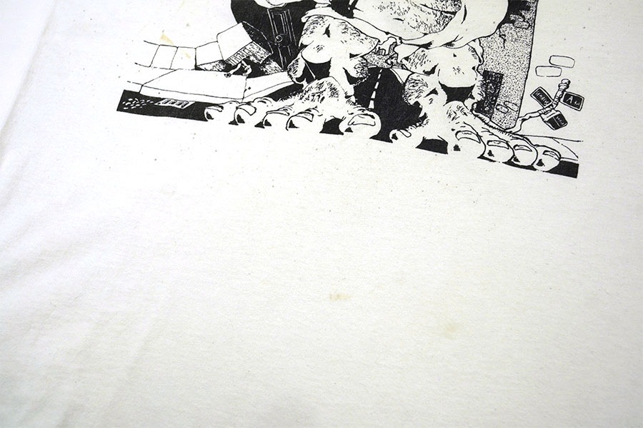 80's～ Hanes ''GORILLA BISCUITS'' 両面プリント Tシャツ ホワイト 表記(L) USA製