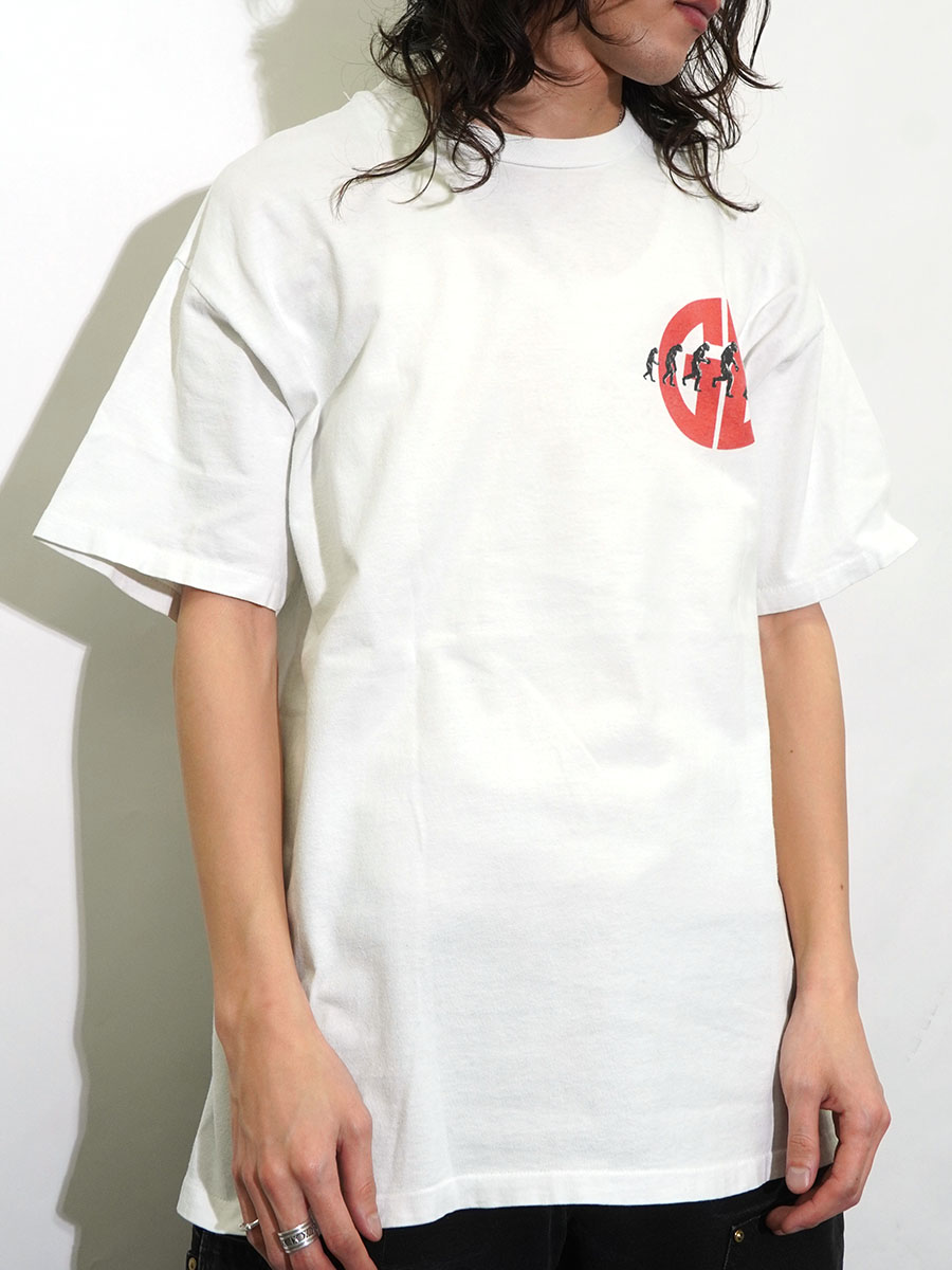 80's～ Hanes ''GORILLA BISCUITS'' 両面プリント Tシャツ ホワイト 表記(L) USA製