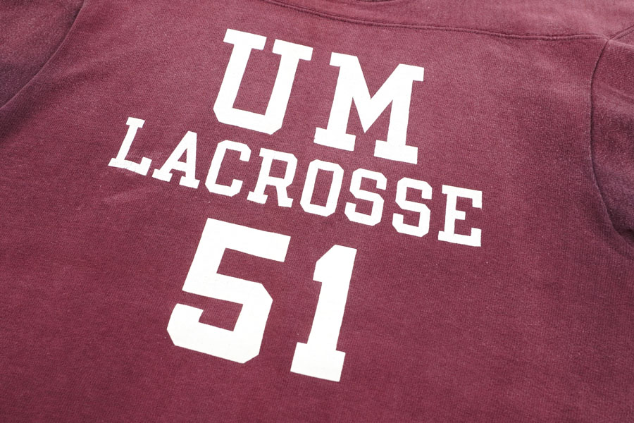 ラモス　フットボールTシャツ　SIMCHUK ナンバリング 60's チャンピオン ''UM LACROSSE'' #51 両面ナンバリング