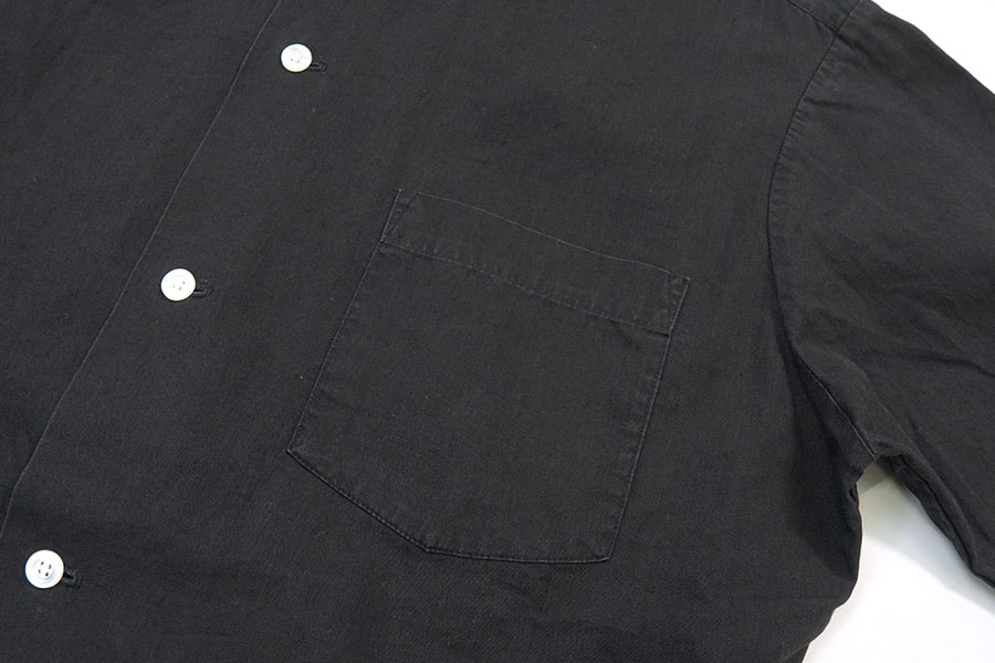 60'S～ CAMPUS COTTON SHIRT BLACK (SIZE.MEDIUM) | NEW ITEM