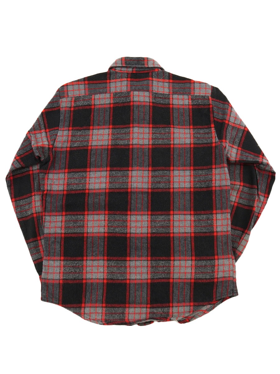 80's DAKOTA 黒灰赤チェック フランネルシャツ 表記(M) USA製