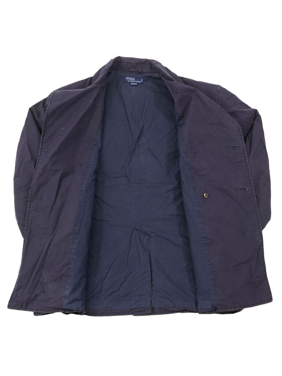 ラルフローレン アンカーボタン 100%コットン Pコート ネイビー 表記(L