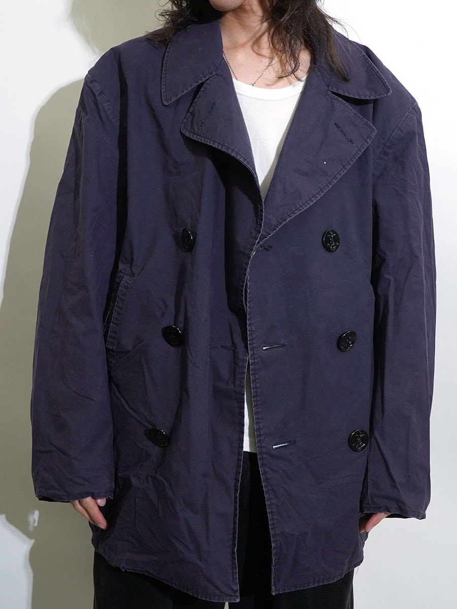 ラルフローレン アンカーボタン 100%コットン Pコート ネイビー 表記(L