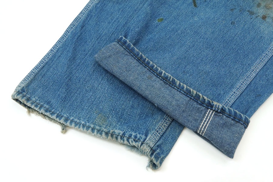 60'S～ DENIM PAINTER PANTS (APPROX.W35 L29)