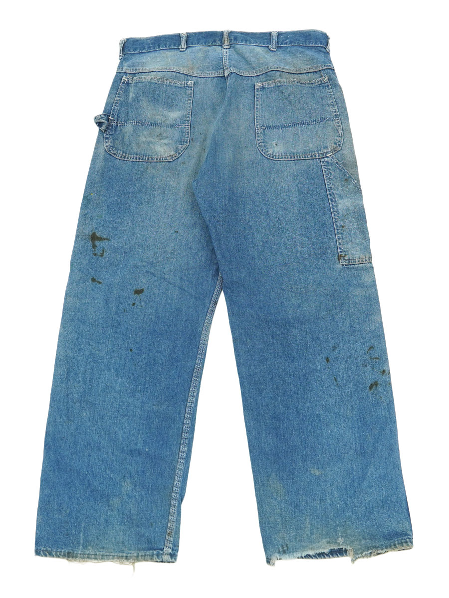 60'S～ DENIM PAINTER PANTS (APPROX.W35 L29)