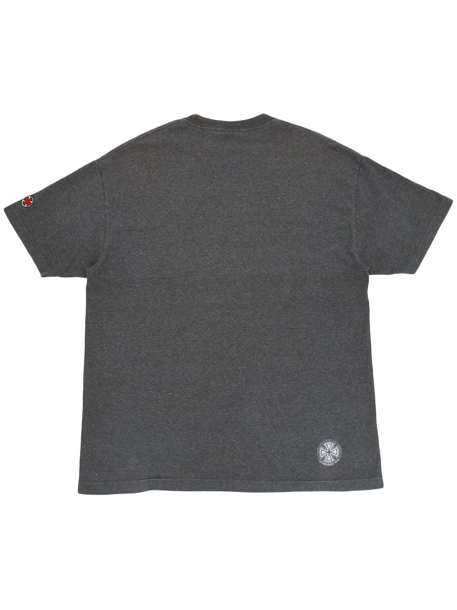 00's INDEPENDENT 両面プリント Tシャツ アスファルトグレー 実寸(XL位