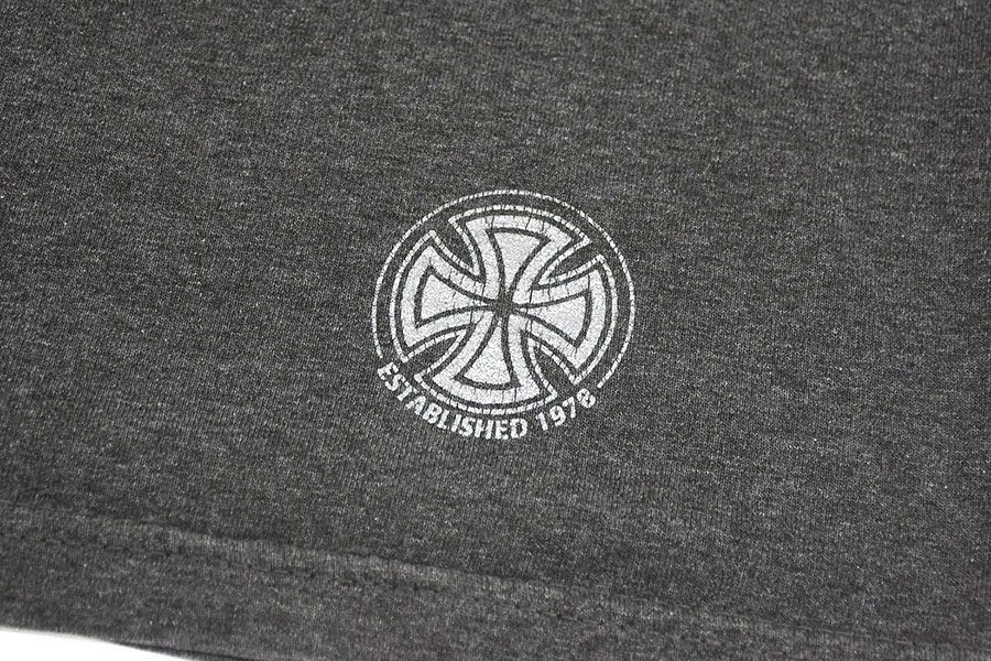 00's INDEPENDENT 両面プリント Tシャツ アスファルトグレー 実寸(XL位)