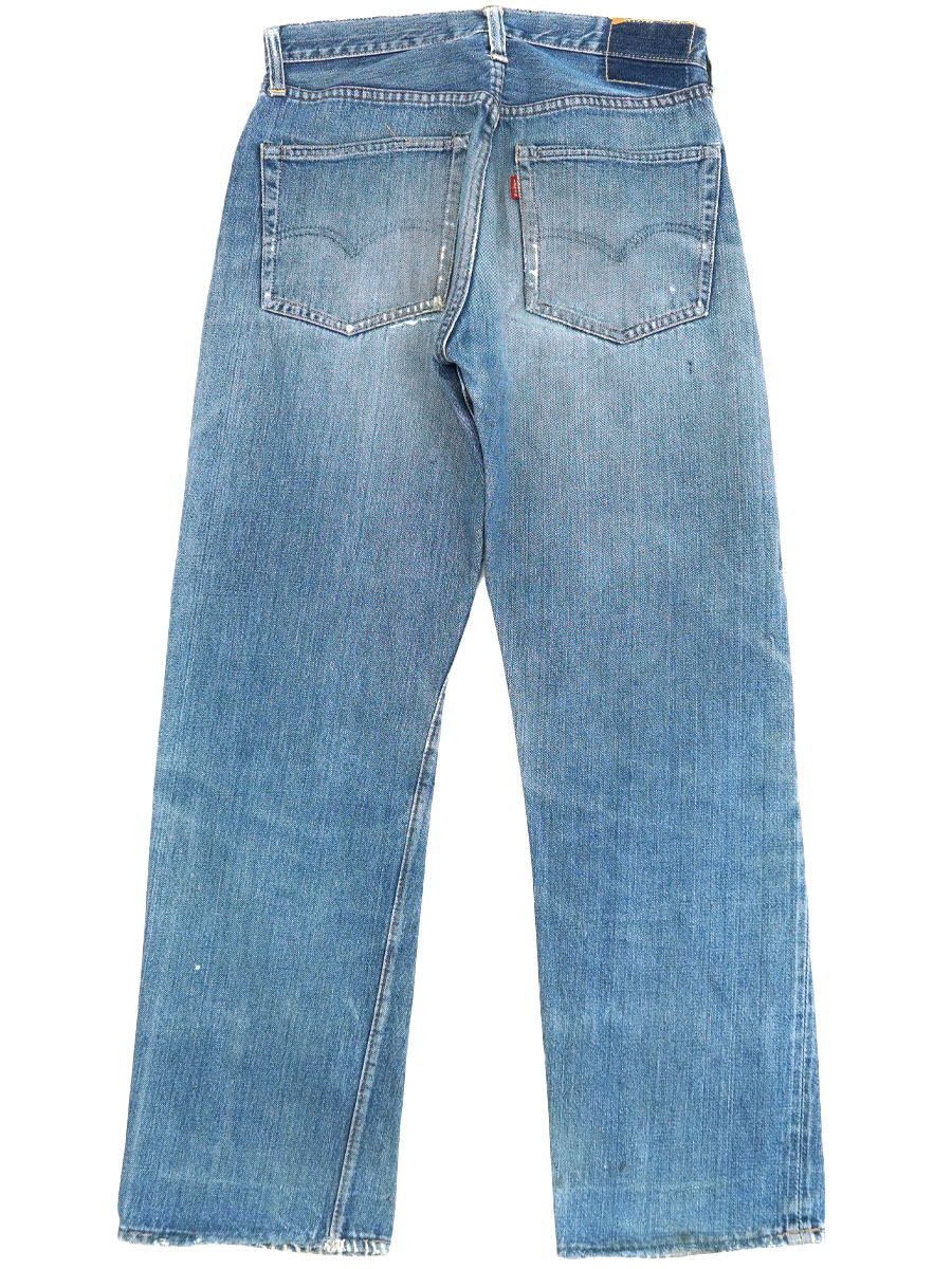 Levi's XLARGEコラボ 502 デニムパンツ リジットデニム レア 60's Levi's 502 BIG-E デニムパンツ 味ありリペア 良雰囲気