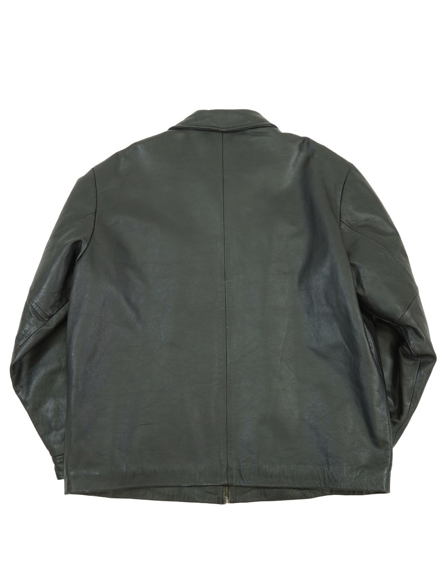 OLD GAP ブラックレザージャケット スウィングトップ 90's OLD GAP レザースウィングトップ ブラック 表記(XL) | NEW ITEM