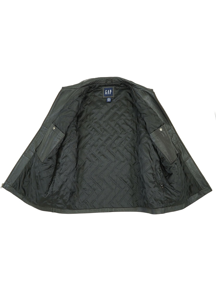 90's OLD GAP レザースウィングトップ ブラック 表記(XL) | NEW ITEM