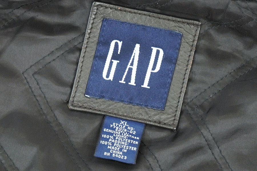 90's OLD GAP レザースウィングトップ ブラック 表記(XL) | NEW ITEM