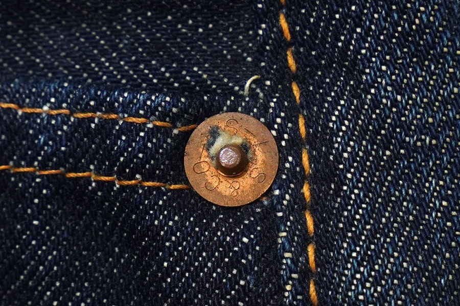 1950'S LEVI'S 501ZXX LEATHER PATCH (SIZE.W37 L32) NO WASH