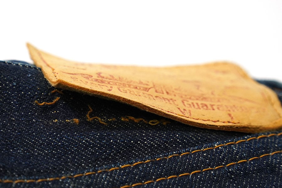 1950'S LEVI'S 501ZXX LEATHER PATCH (SIZE.W37 L32) NO WASH