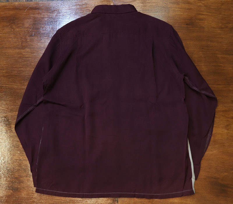 1940s DEAD STOCK L/S 2TONE SHIRT , Size M