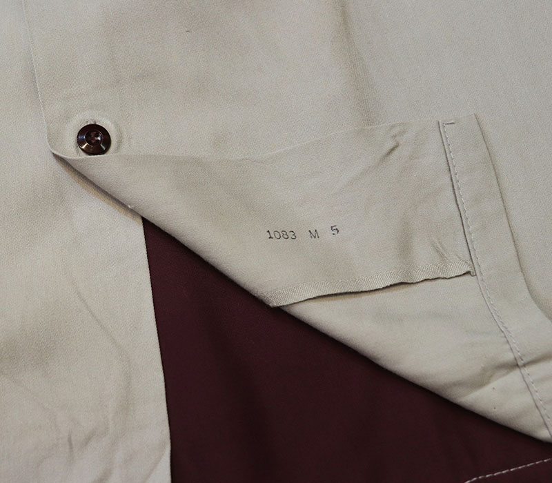 1940s DEAD STOCK L/S 2TONE SHIRT , Size M