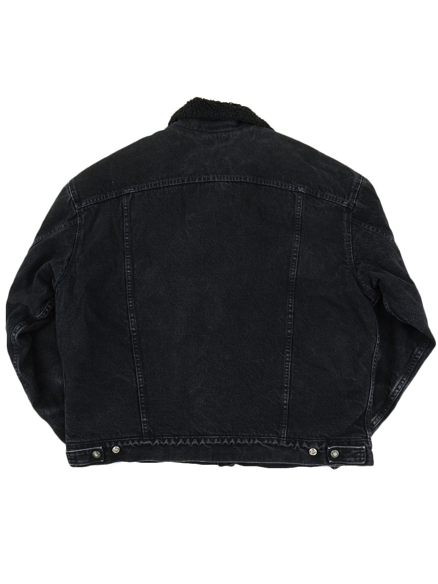 90's Levi's ブラックデニム ボアジャケット 表記(XL) オールブラック