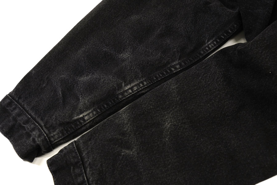 90's Levi's ブラックデニム ボアジャケット 表記(XL) オールブラック