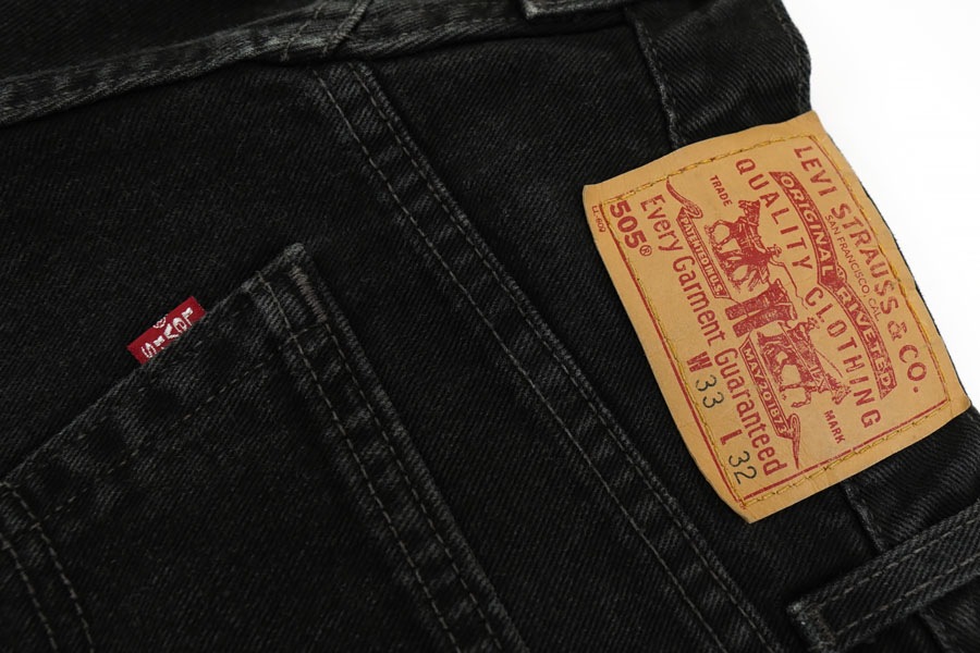 USA製 00's Levi's 505 W33 L36 古着 ブラックジーンズ 00's LEVI'S 505 ブラックデニムパンツ 表記(W33 L32) USA製 | NEW
