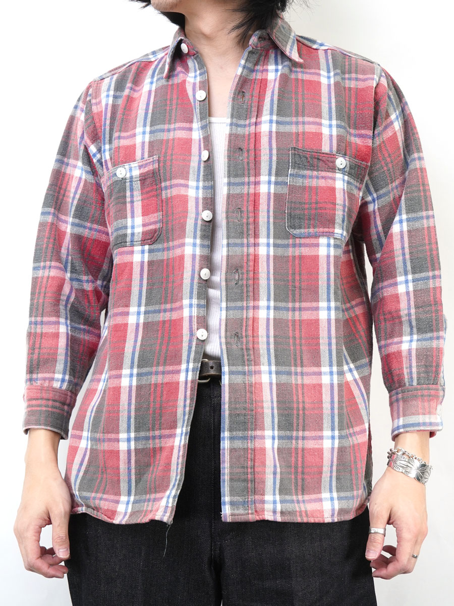 あ*は様 40's 50's J.C. Penney レッドチェック長袖シャツ あ*は様 40's 50's J.C. Penney レッドチェック長袖シャツ あ*は様