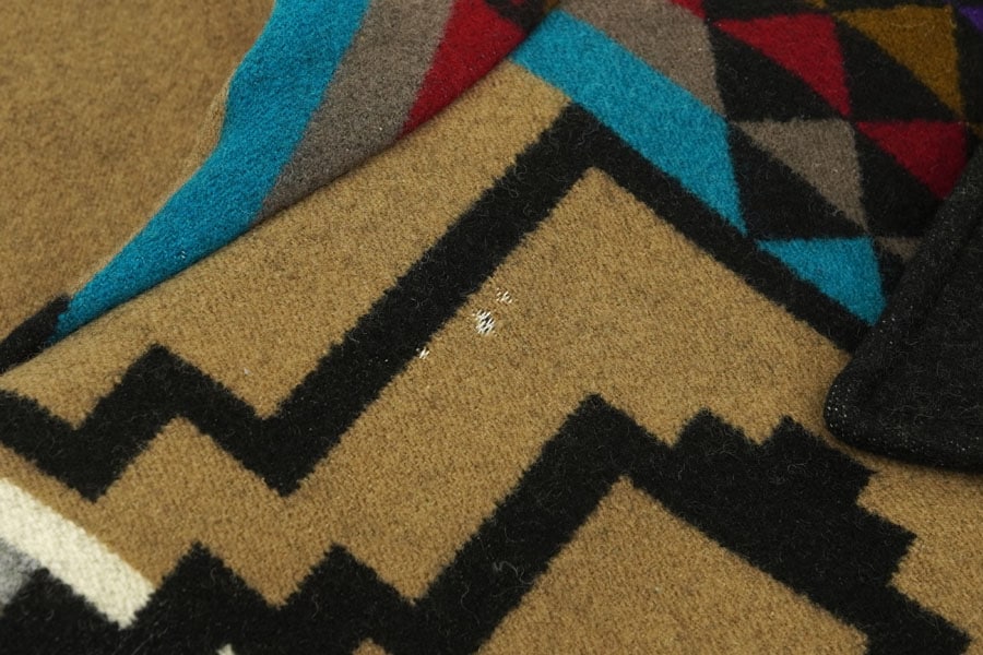 稀少⭐︎ 90s ペンドルトン・ウェスタンフリンジ付きウールラグ 80's PENDLETON HIGH GRADE WESTERN WEAR ネイティブ柄 ウール
