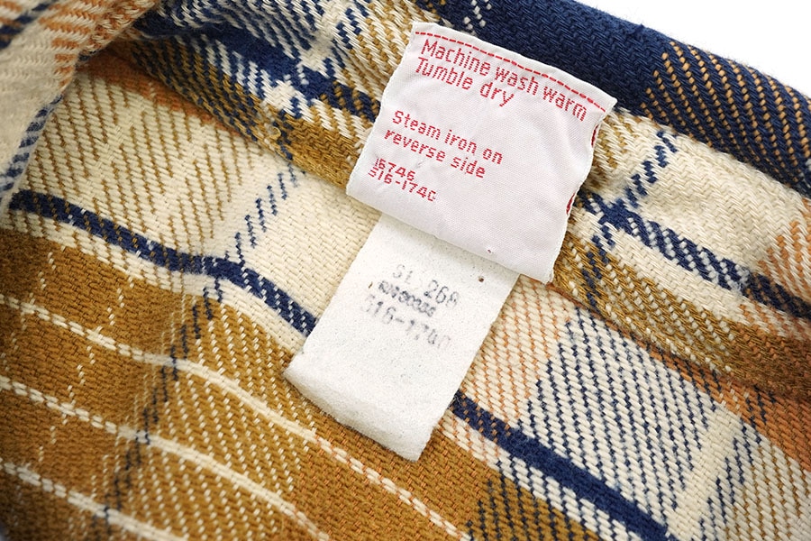 70's 単色タグ BIG MAC 好配色チェック フランネルシャツ 表記(M