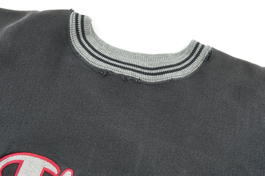 90's 刺繍タグ チャンピオンRW リブライン スクリプトロゴ刺繍 表記(XL