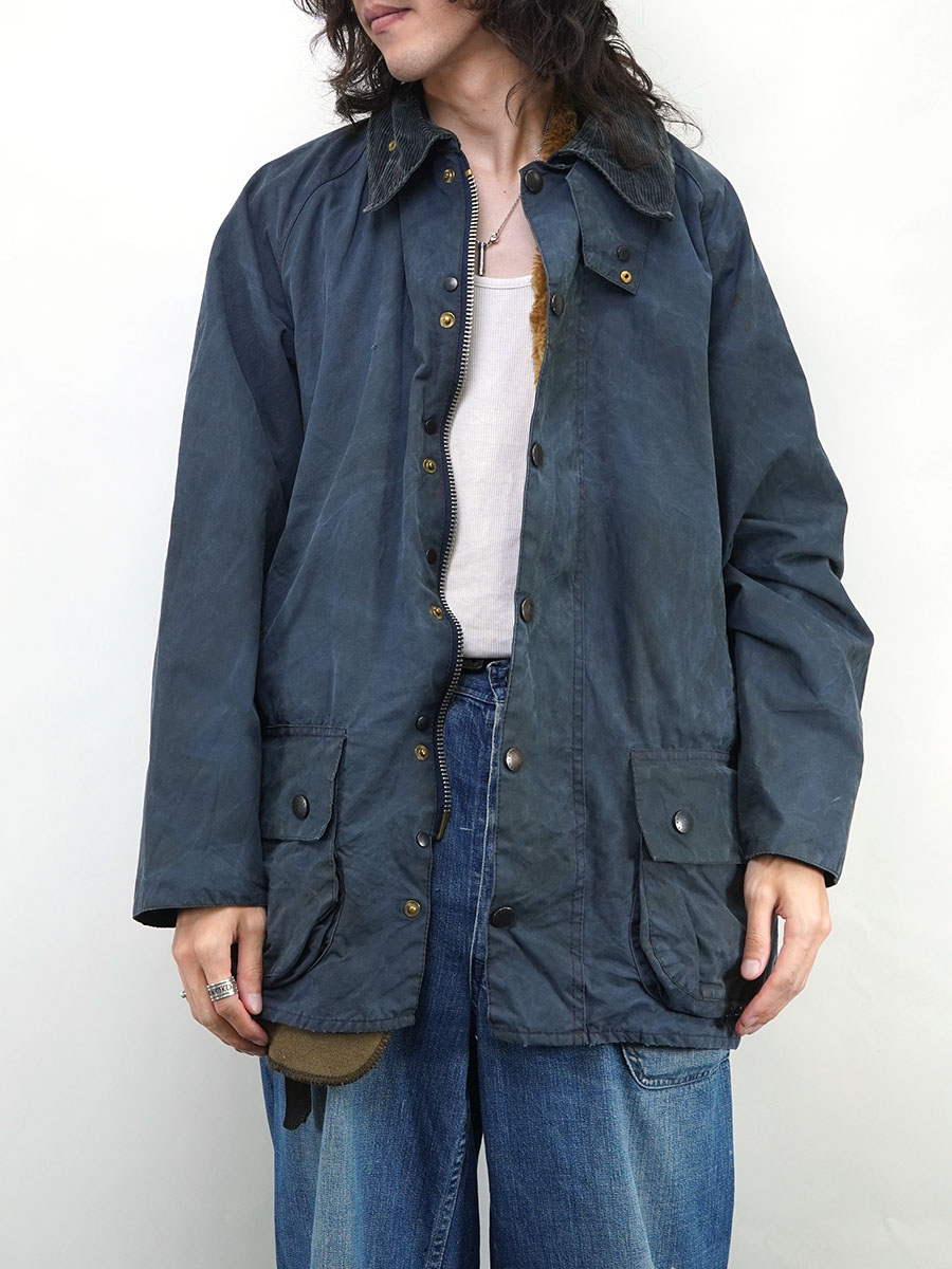 00s Barbour Beaufort C44 Navy ライナー付 00's Barbour ビューフォート ジャケット ライナー付き ネイビー