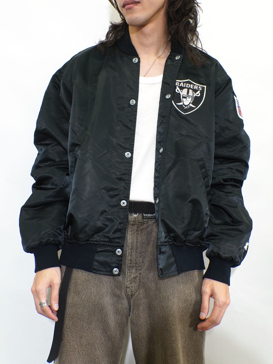 RAIDERS スタジャン ブラック/グレー　80's スペシャル】80's RAIDERS レイダース スタジャン オークランド