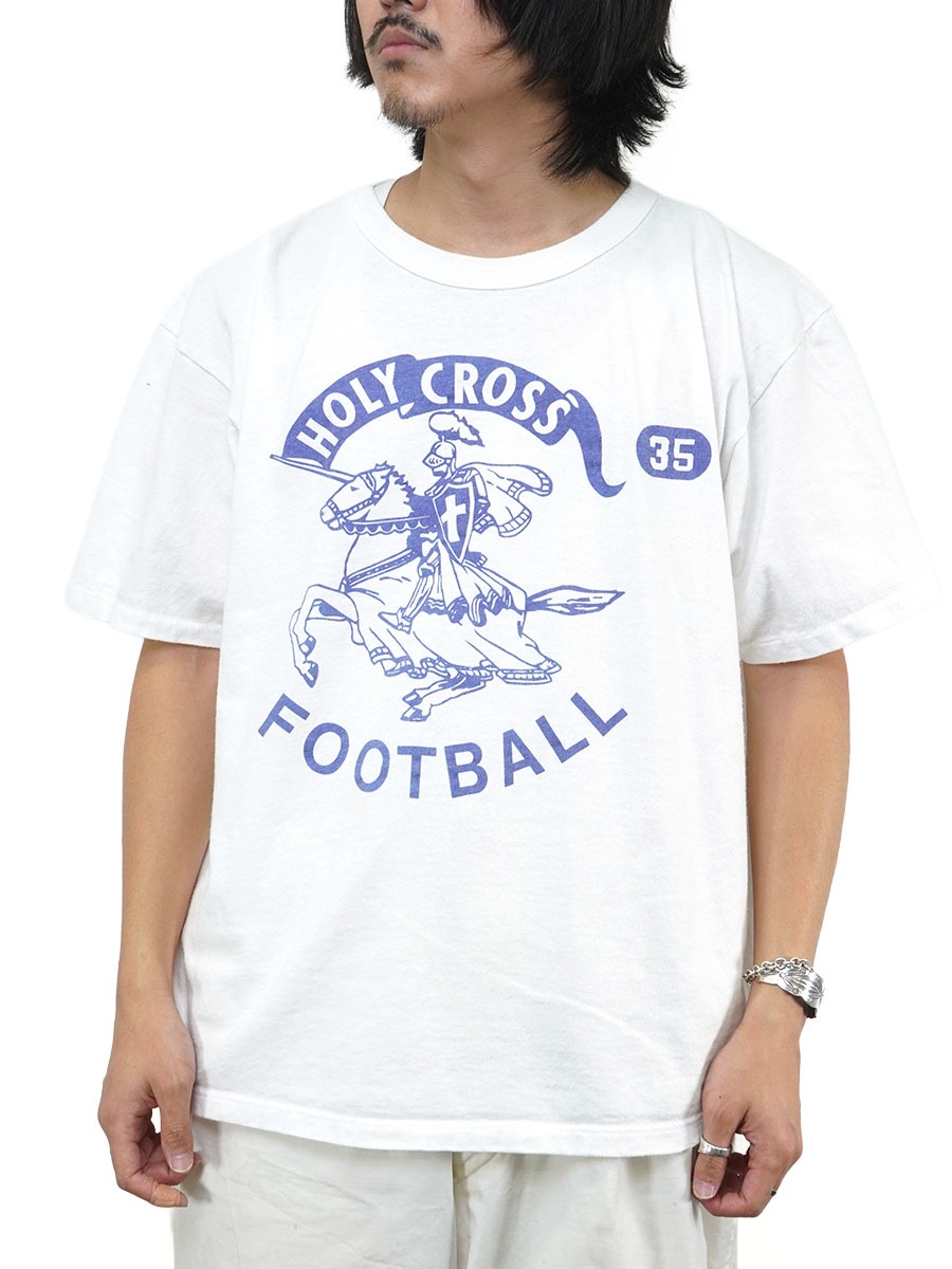 Champion HOLY CROSS 69 XL ランタグ　古着フットボールT Champion HOLY CROSS 69 XL ランタグ 古着フットボールT 60年代