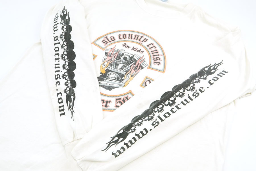 00's GILDAN ''SLO County Cruise for Kids'' 両袖プリント ロングスリーブTシャツ 表記(XL)