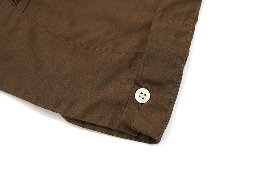 70'S～ GUAYABERAS PELECTAS CUBA SHIRT BROWN (SIZE.40)