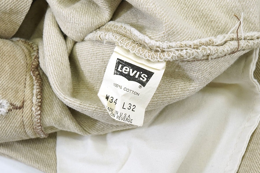 90'S LEVI'S 501 COLOR JEANS BEIGE (SIZE.W34 L32) MADE IN USA